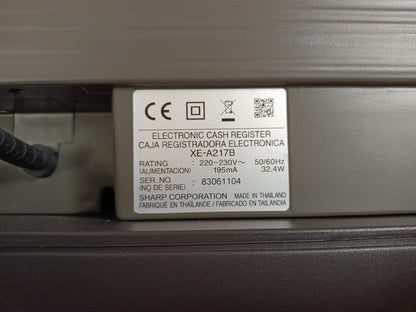 Sharp XE-A217B Electronic Cash Register Till Thermal Printer No Key/SD Card