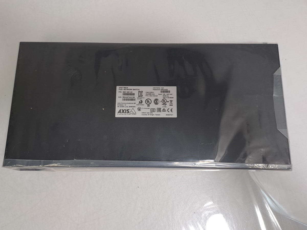 Axis T8516 16-Port Gigabit PoE+ Managed Network Switch 5801-693 New