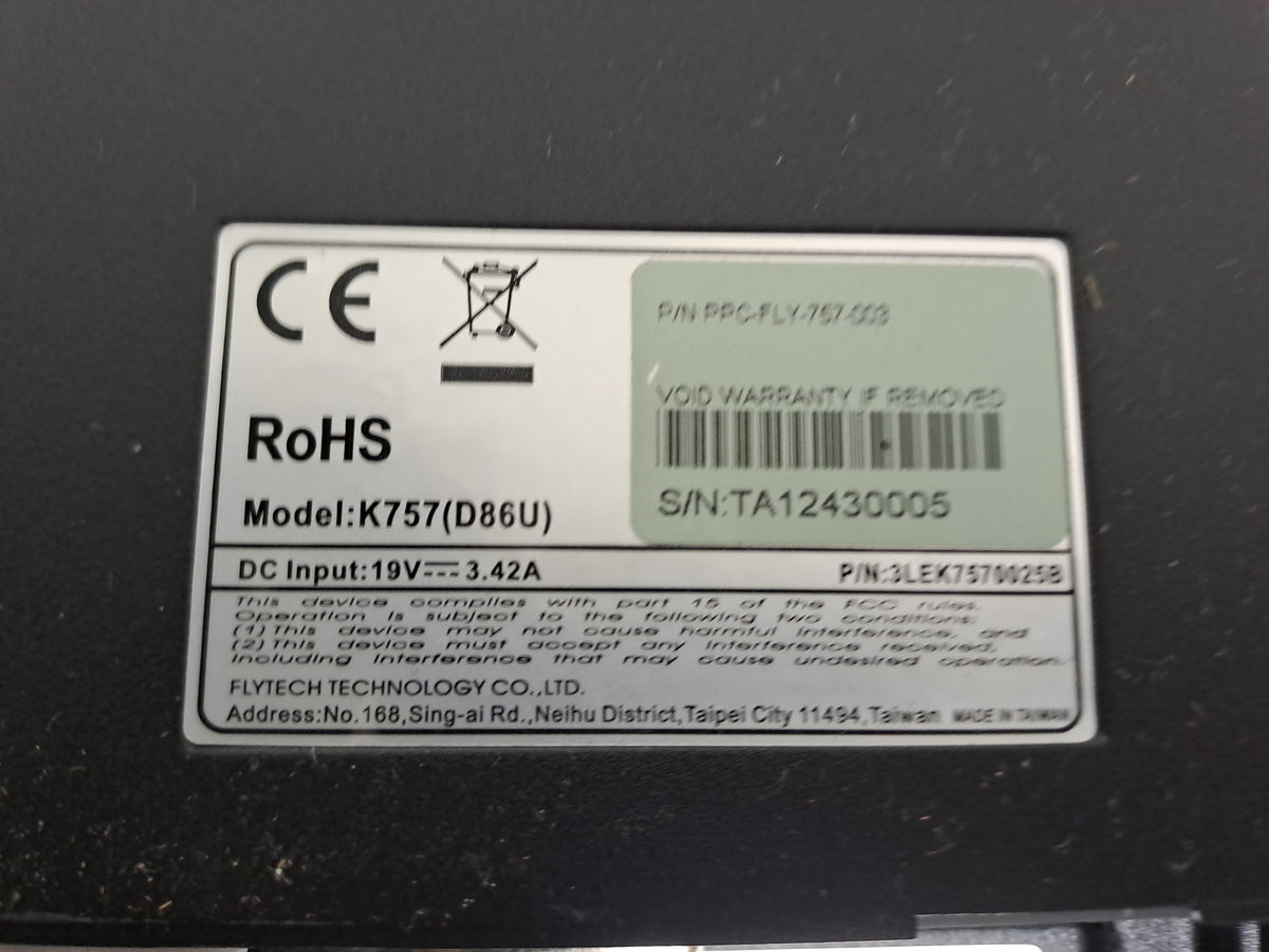 Flytech K757 15.6" Touchscreen Industrial Panel PC POS Terminal No SSD