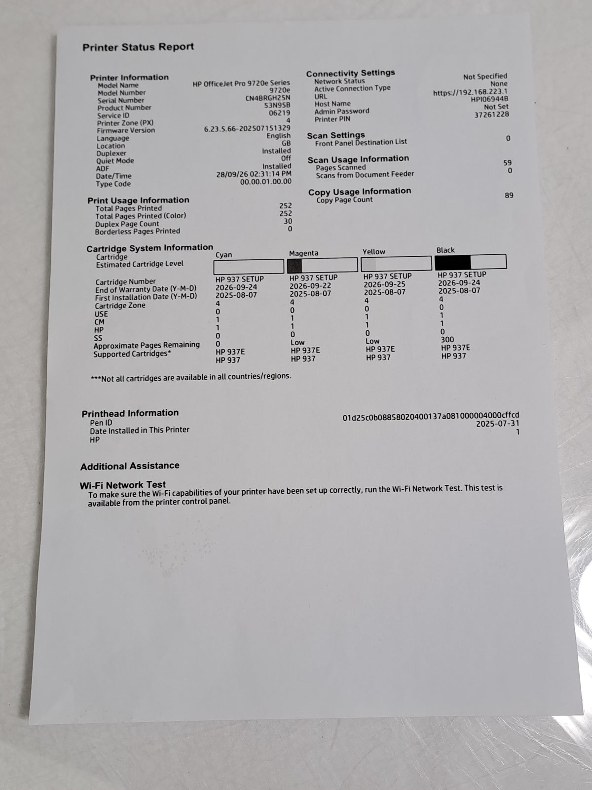 HP OfficeJet Pro 9720e A3 Colour Wireless All-in-One Inkjet Printer Tested