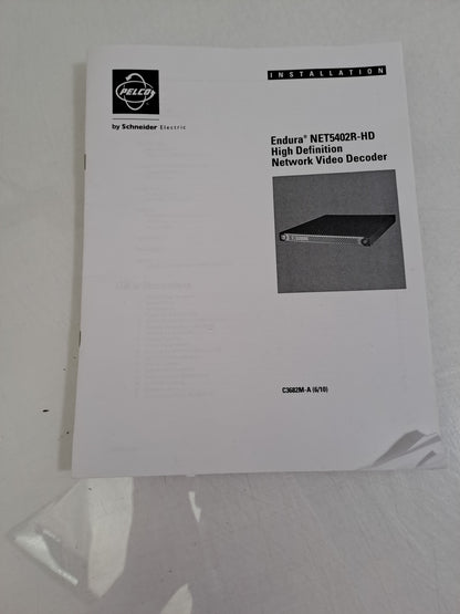 Pelco Endura NET5402R-HD HD Network Video Decoder Dual DVI No OS Tested