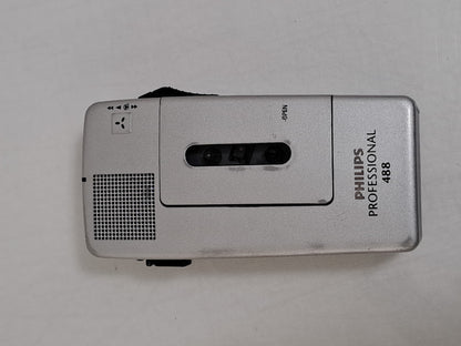 Philips LFH488 Pocket Memo Cassette Dictaphone Recorder Mic Cases Power Tested