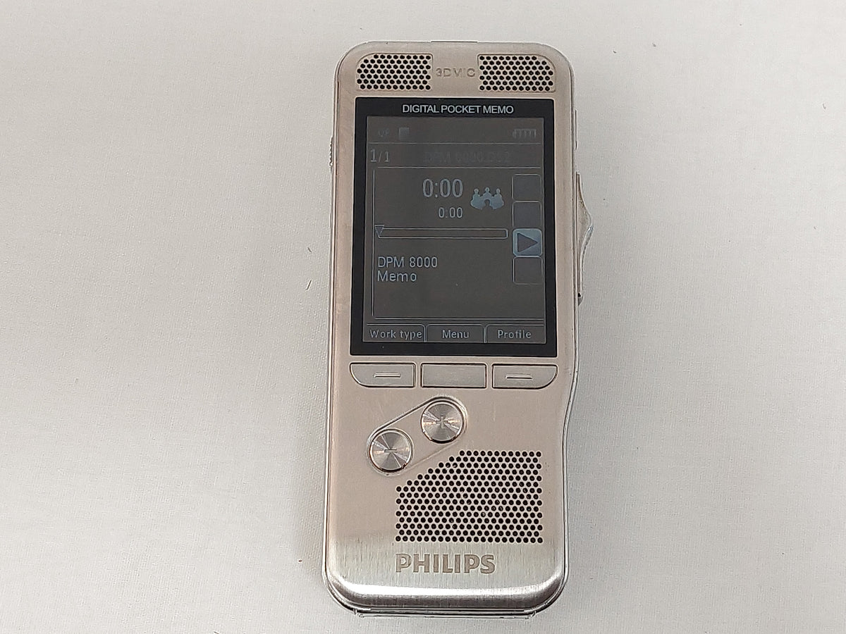 Philips DPM8000 PocketMemo Digital Voice Recorder Dictaphone 4GB SD Tested