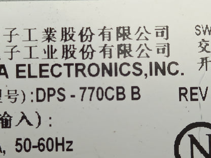 Delta Electronics 770W Redundant Server Power Supply Unit DPS-770CB B