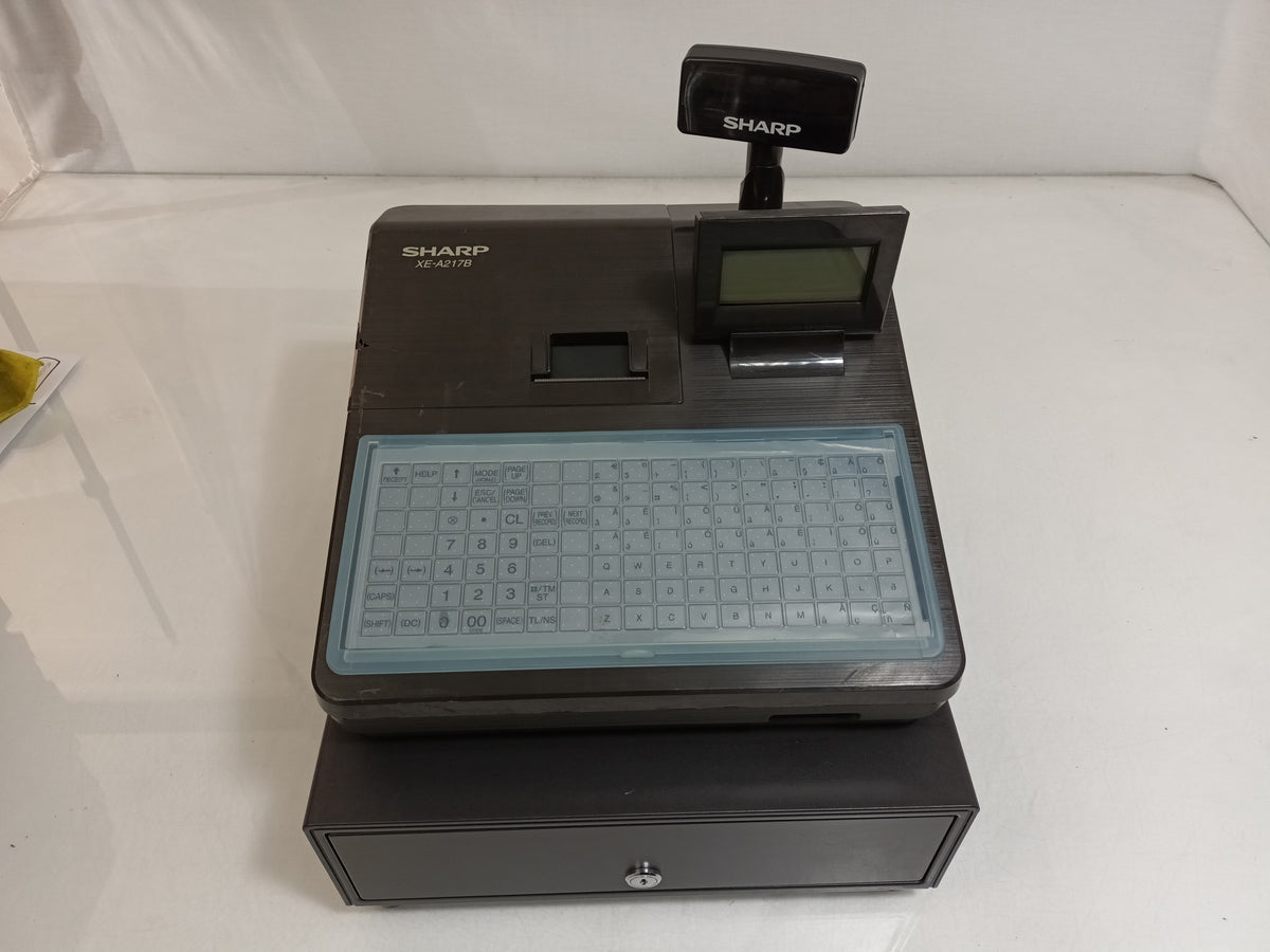 Sharp XE-A217B Electronic Cash Register Till Factory Reset Tested No Key