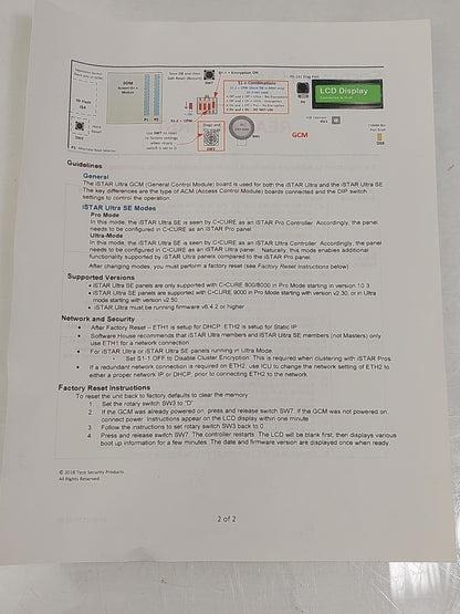 Software House iSTAR Ultra USTAR-GCM-2U 2U Rack Access Controller Tested