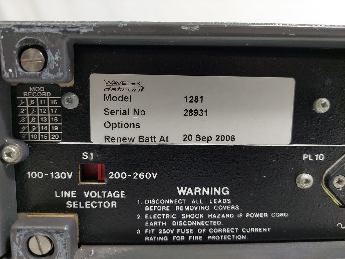 Datron Wavetek 1281 Selfcal 8.5 Digit Precision Bench Multimeter Tested