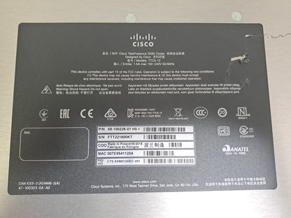 Cisco TelePresence SX80 CTS-SX80-K9 TTC6-12 1080p Video Codec Tested