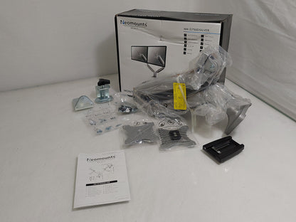 Neomounts NM-D750DSILVER Dual Monitor Gas Spring Desk Mount 10-32in Silver