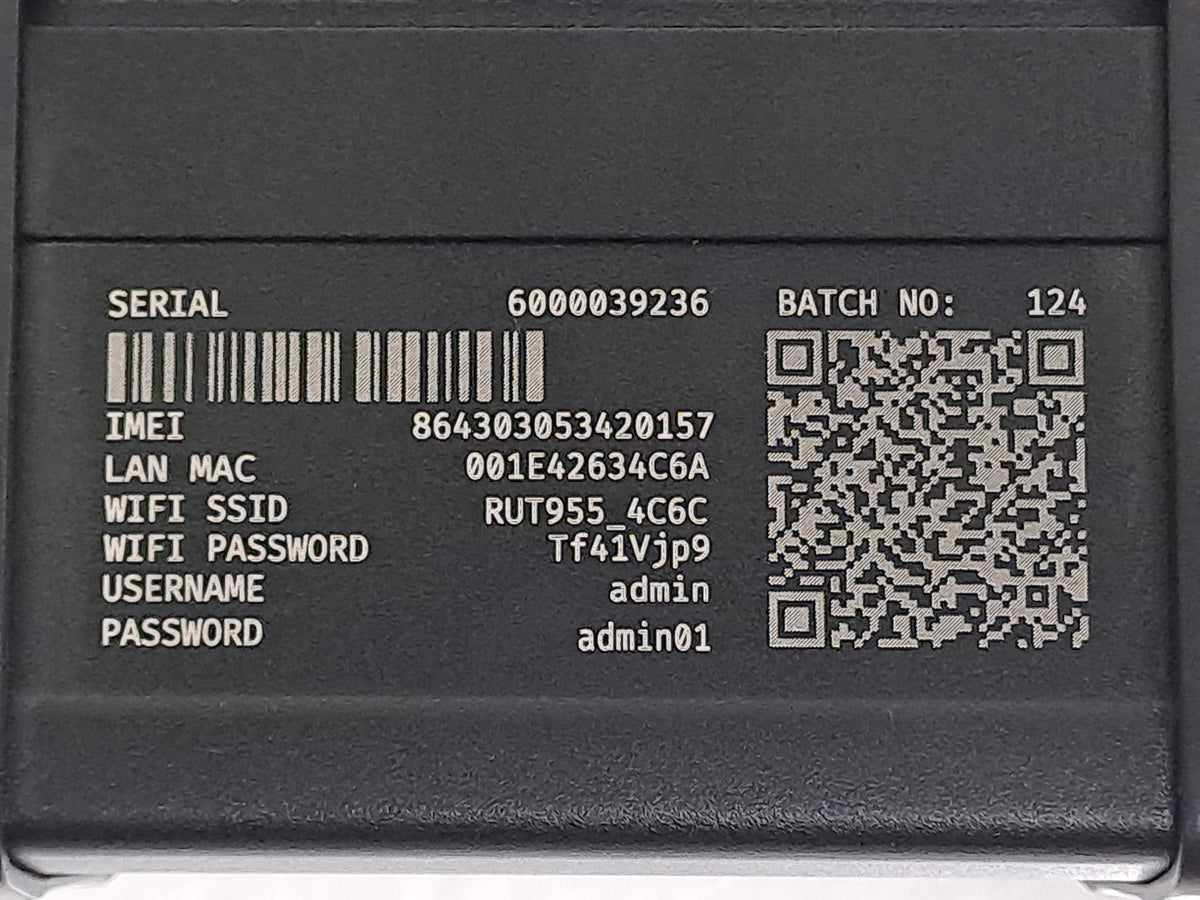 Teltonika RUT955 4G LTE Dual SIM Industrial Router RS232 RS485 GPS No PSU