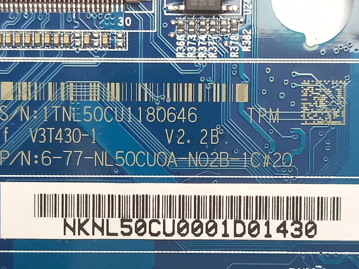 Novatech Clevo NL50CU i5-10210U 1.6GHz Motherboard 6-77-NL50CU0A-N02B-1C
