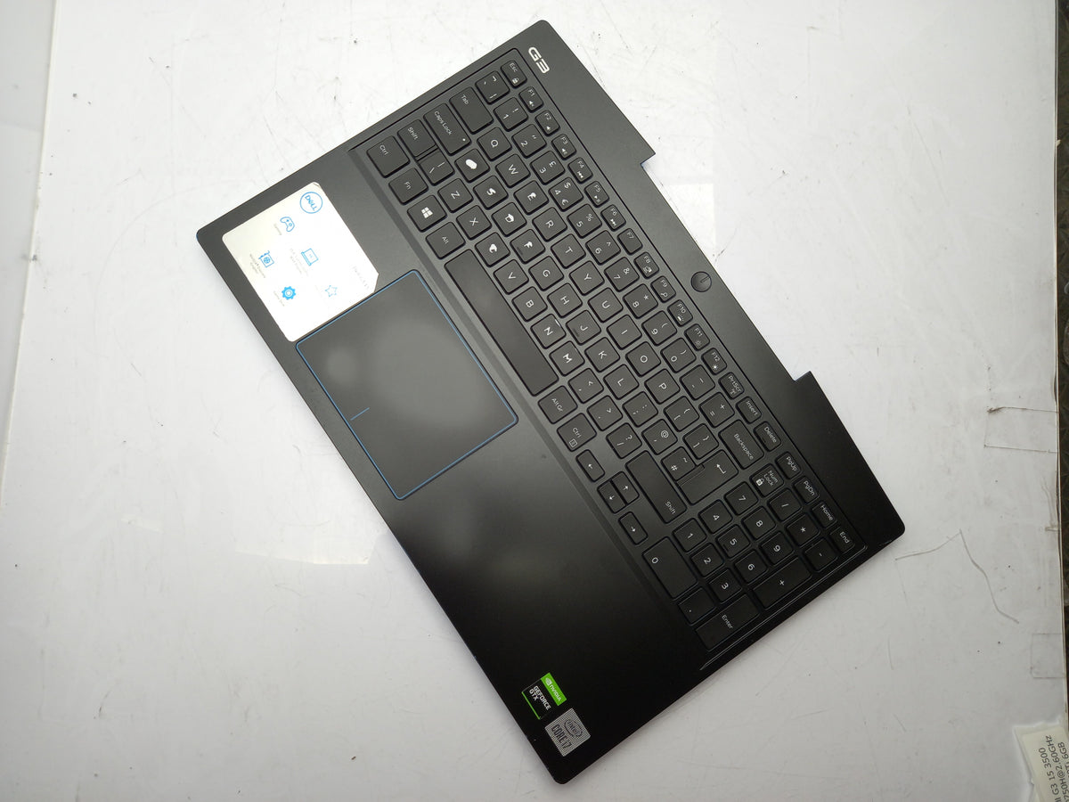 Dell G3 15 3500 80W Non-Bio UK Backlit Keyboard Palmrest 02DPKM
