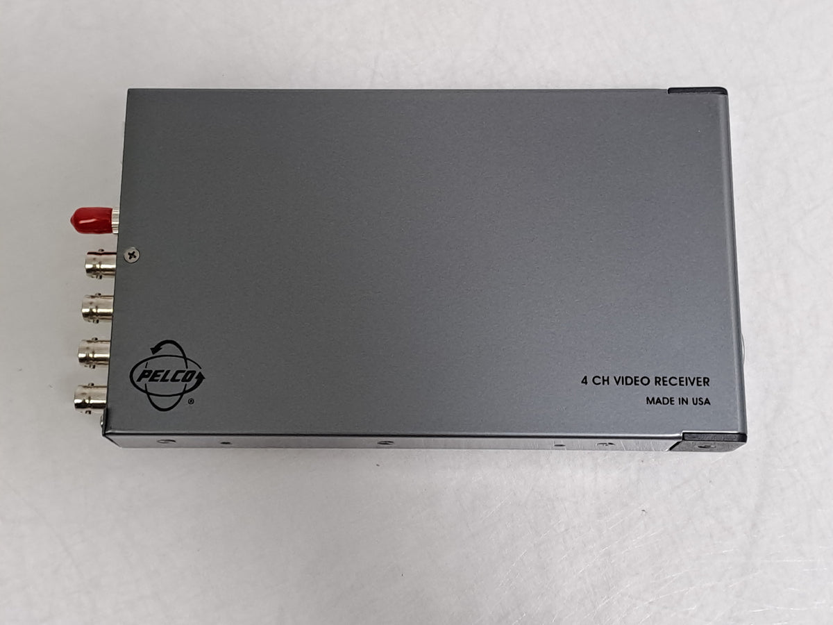 Pelco FR8304MSTR 4-Channel Multimode Fiber Optic CCTV Video Receiver ST