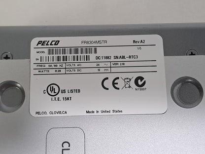 Pelco FR8304MSTR 4-Channel Multimode Fiber Optic CCTV Video Receiver ST