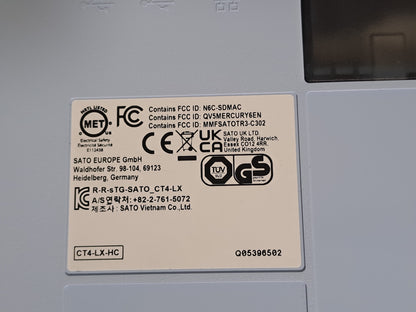 SATO CT4-LX-HC Healthcare Thermal Transfer Label Printer USB LAN NFC PSU
