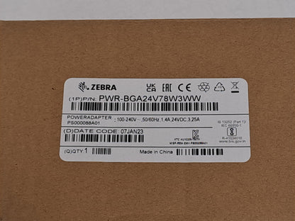 Zebra PWR-BGA24V78W3WW 24V 3.25A 78W AC/DC Power Supply FXR90 RFID