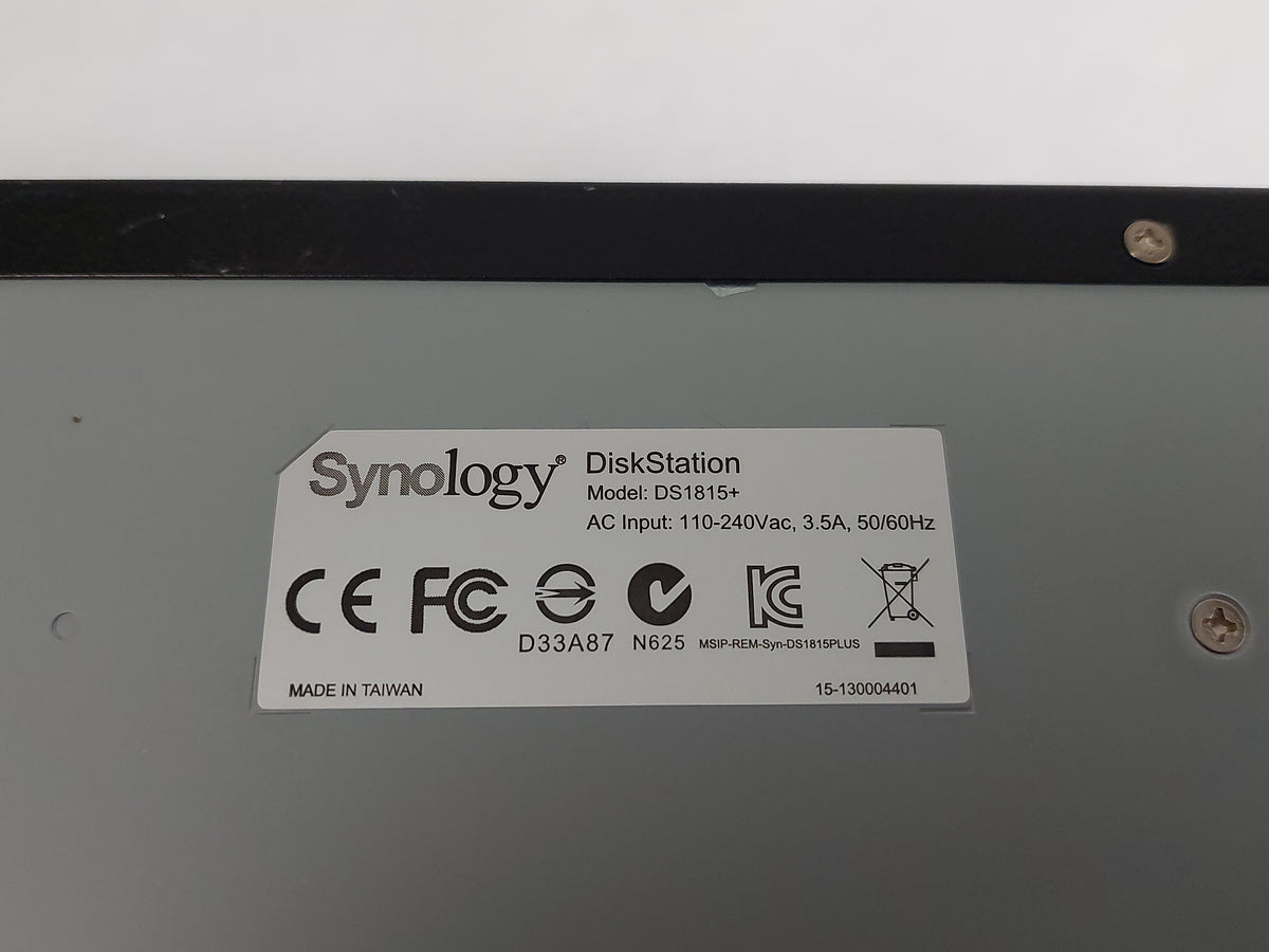 Synology DS1815+ 8-Bay NAS Intel C2538 2GB 4xGbE No HDDs/Caddies