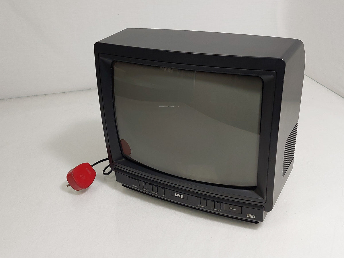 Pye 37KV1242/05B 14" Vintage CRT Colour Television RF Only Retro Gaming