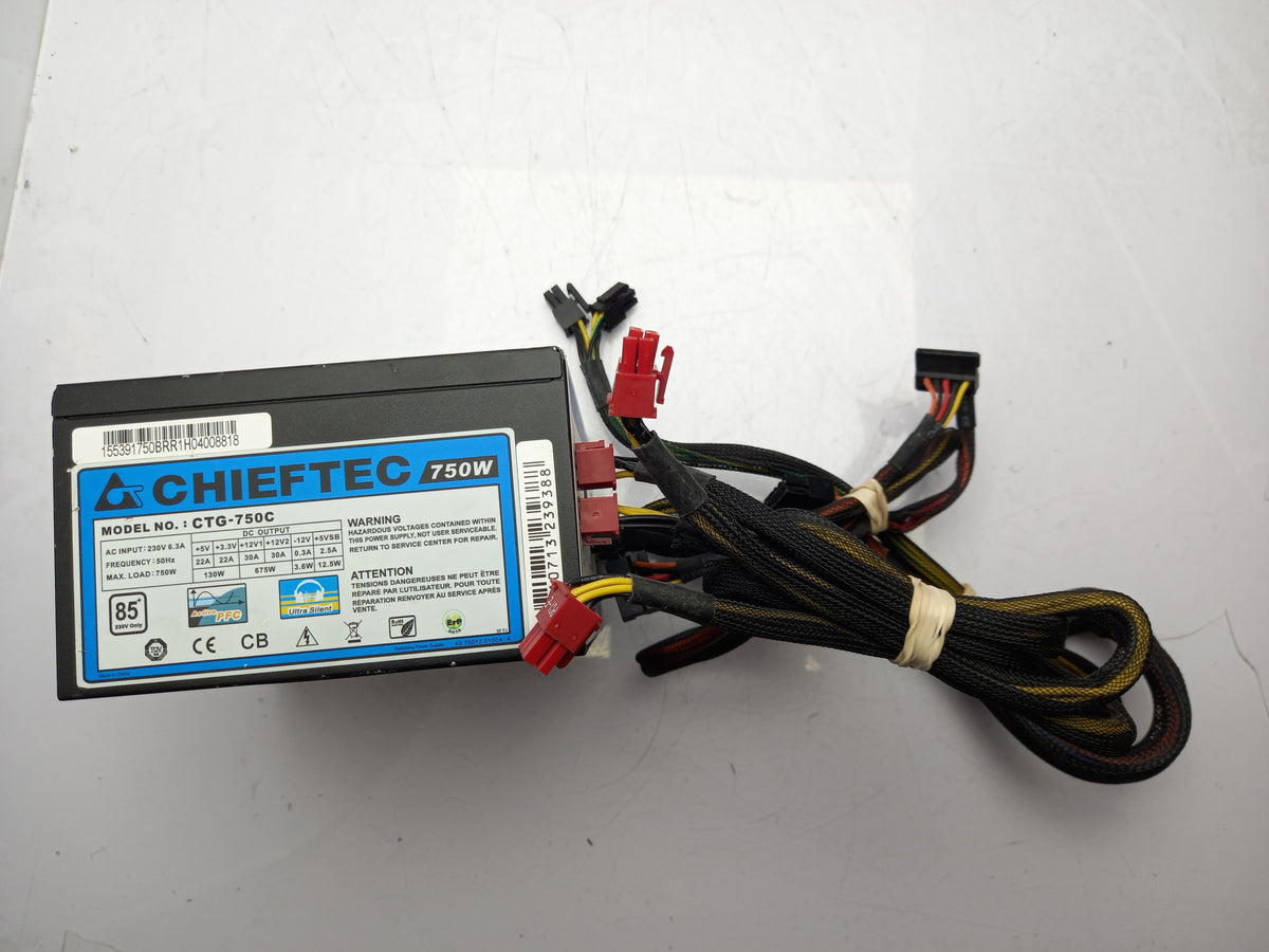 Chieftec CTG-750C 750W Semi-Modular ATX PC Power Supply PSU PCIe SATA