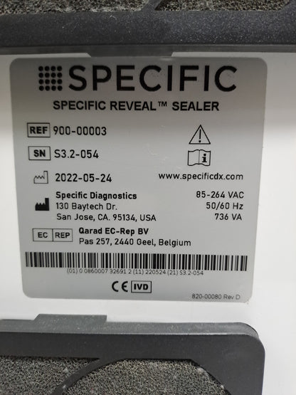 bioMérieux Specific Diagnostics VITEK REVEAL 900-00003 AST Plate Heat Sealer