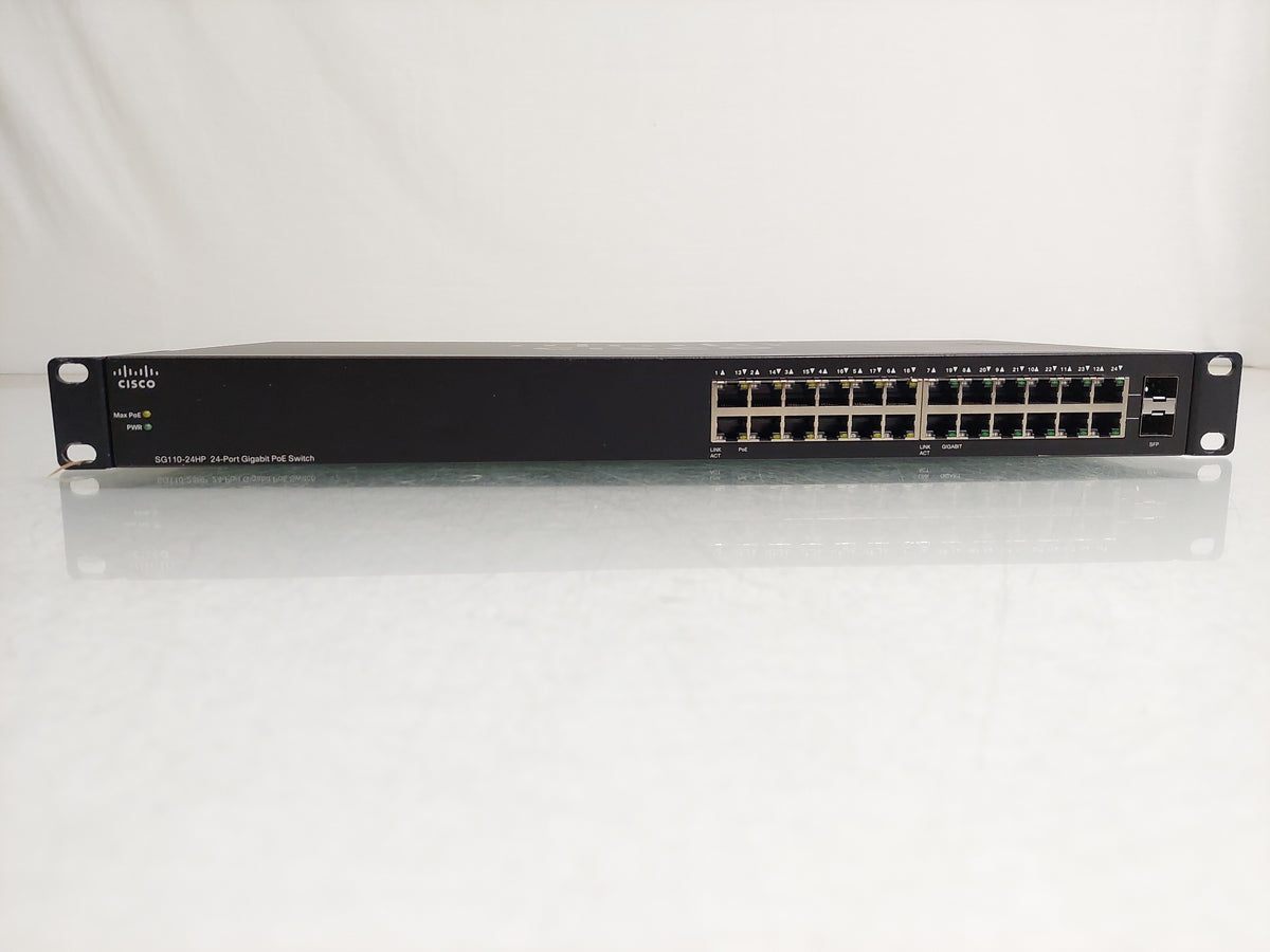 Cisco SG110-24HP V07 24-Port Gigabit Unmanaged Switch 12x PoE 100W 2x SFP