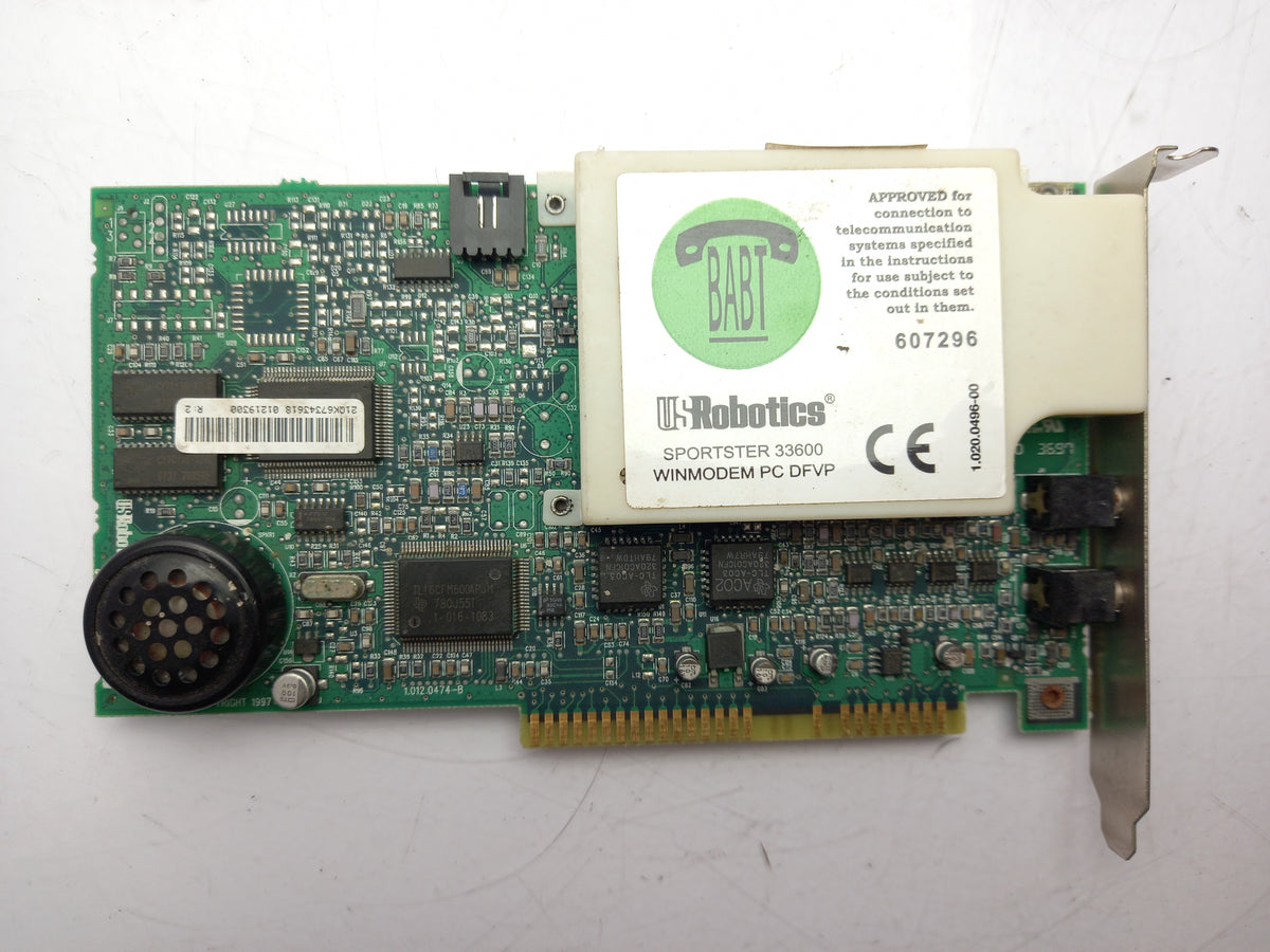 US Robotics Sportster 33600 33.6K ISA Internal Data Fax Winmodem RJ11