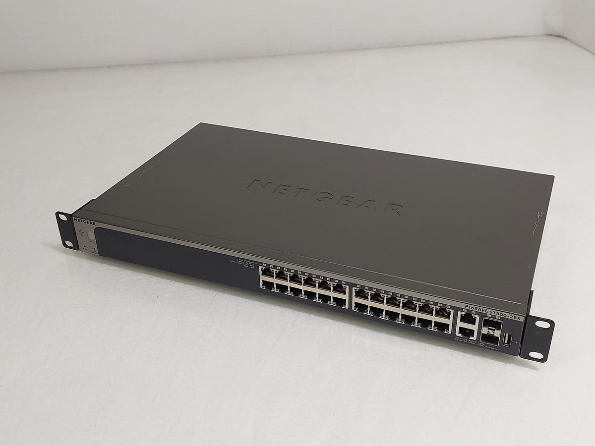 NETGEAR ProSAFE S3300-28X GS728TX 24-Port Gigabit 4x10G Stackable Managed Switch