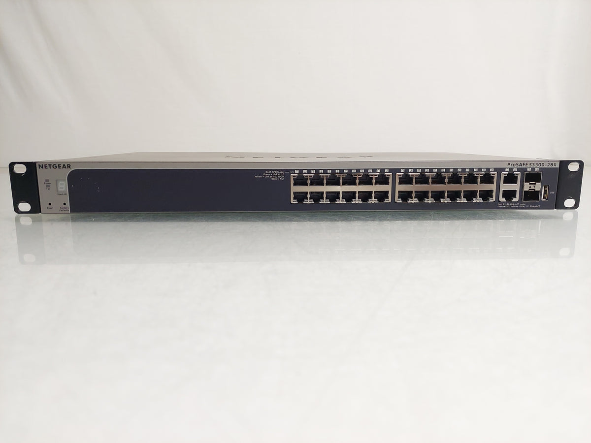 NETGEAR ProSAFE S3300-28X GS728TX 24-Port Gigabit 4x10G Stackable Managed Switch