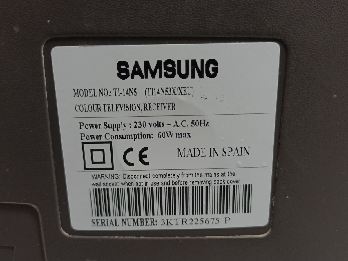 Samsung TI-14N5 14" CRT Colour TV With VHS Combo