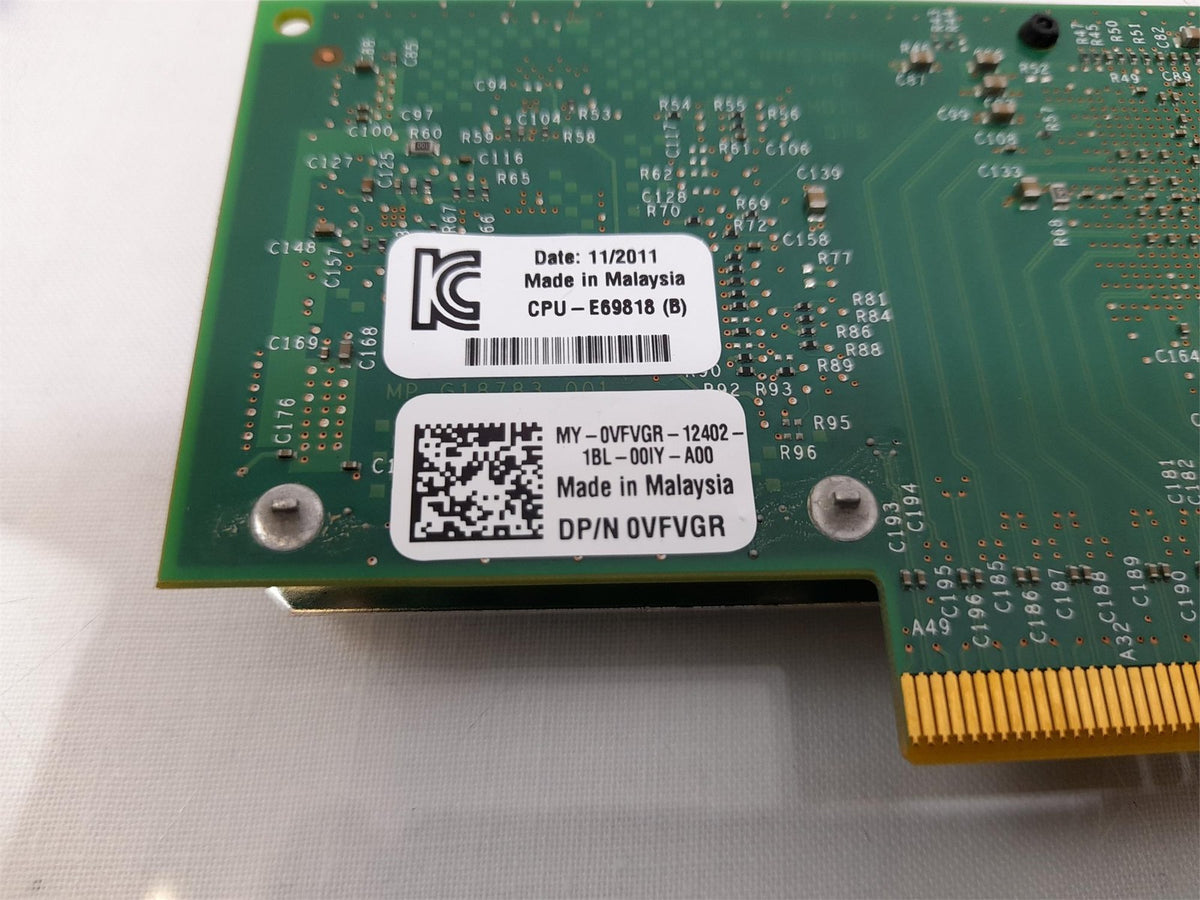 Dell 10GB Dual Port Host Bus Adapter X520-DA2 Network Card 0VFVGR VFVGR
