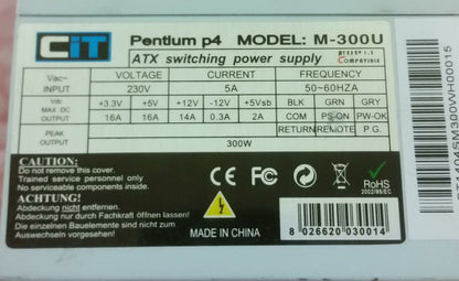 CiT M-300U 300W Micro ATX PSU Mini PC Desktop Power Supply Unit