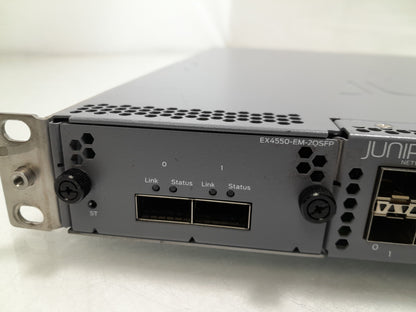 Juniper Networks EX4550-32F-AFO Switch with Juniper EX4550-EM-2QSFP 2 x 40Gb QSFP+ Module