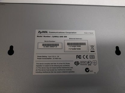 ZyXEL ZyWALL USG 200 Unified Security Gateway - No PSU