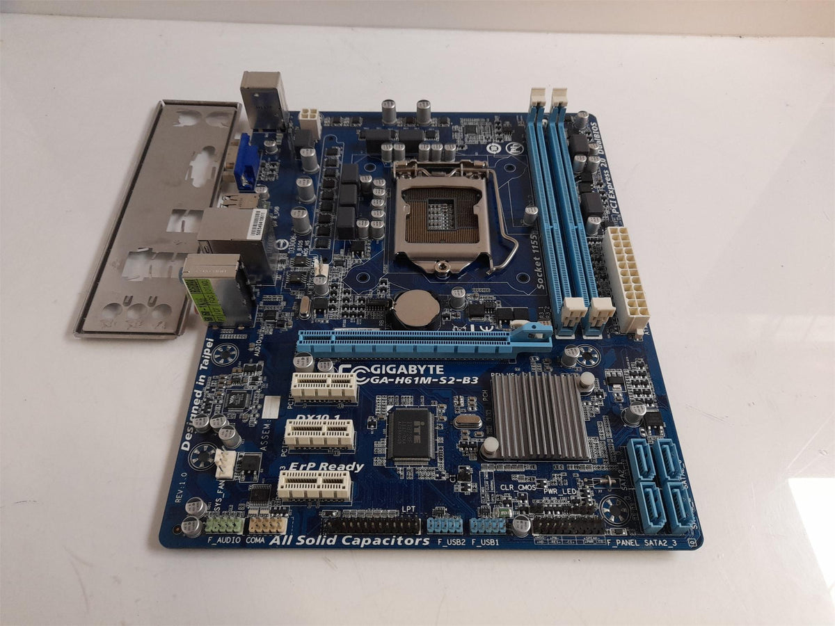GIGABYTE GA-H61M-S2-B3 Socket LGA1155 DDR3 PCI-E Motherboard With I/O Shield
