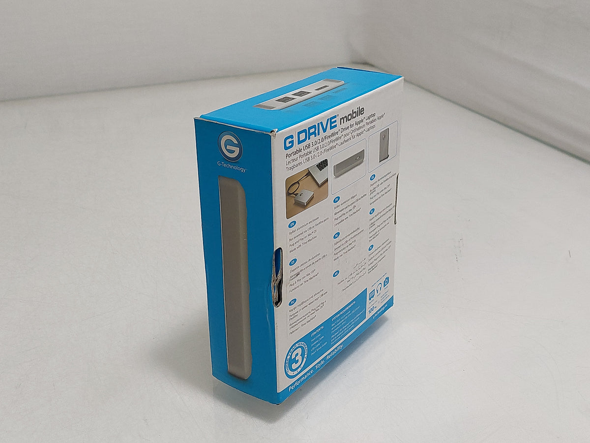 G-Technology G-DRIVE mobile USB 500GB Silver Portable External Hard Drive 0G02384
