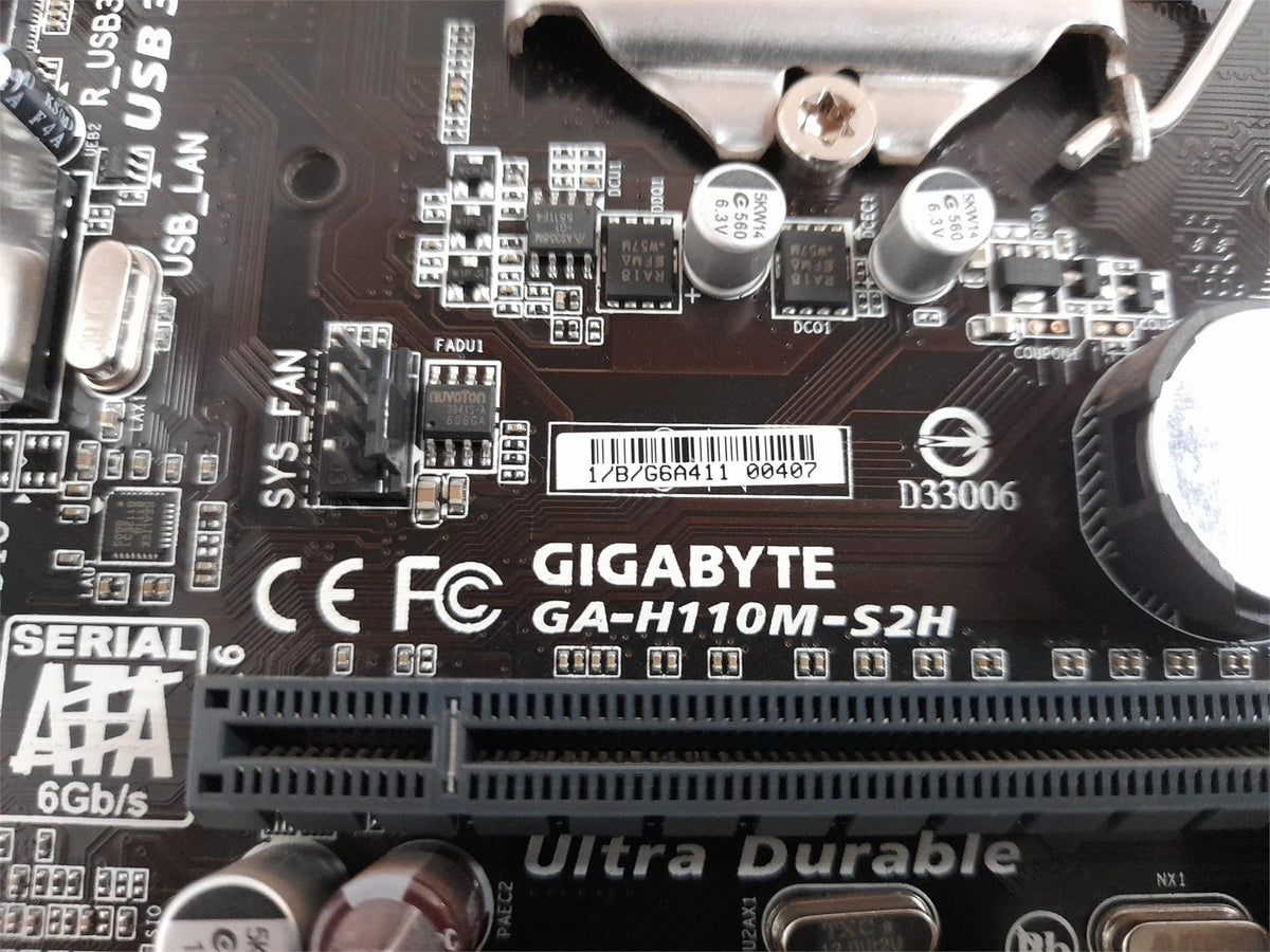 GIGABYTE GA-H110M-S2H Socket LGA1151 DDR4 Micro ATX Motherboard With I/O Shield