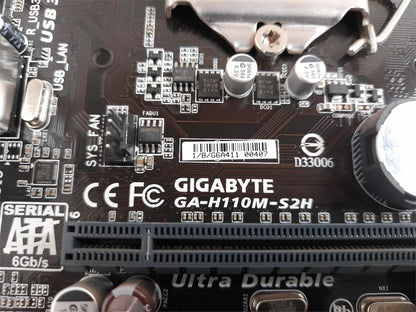 GIGABYTE GA-H110M-S2H Socket LGA1151 DDR4 Micro ATX Motherboard With I/O Shield