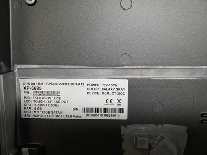 FEC xPOS XP-3685 POS terminal, XT-300C Galaxy Gray