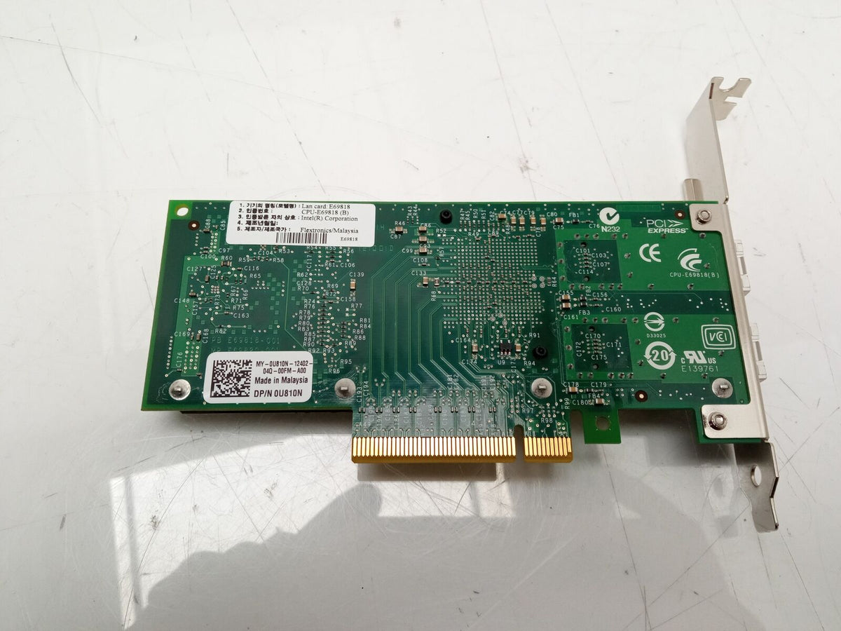 Dell Intel X520-DA2 Dual port 10Gbe SFP+ Ethernet Server Adapter 0U810N U810N