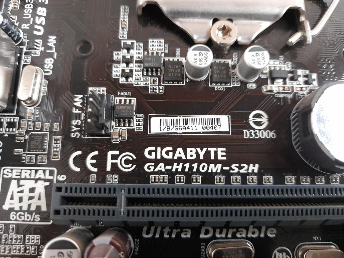GIGABYTE GA-H110M-S2H Socket LGA1151 DDR4 Micro ATX Motherboard With I/O Shield