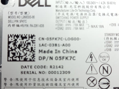 Dell OptiPlex 3900 260W Desktop Power Supply Unit 05FK7C 5FK7C 