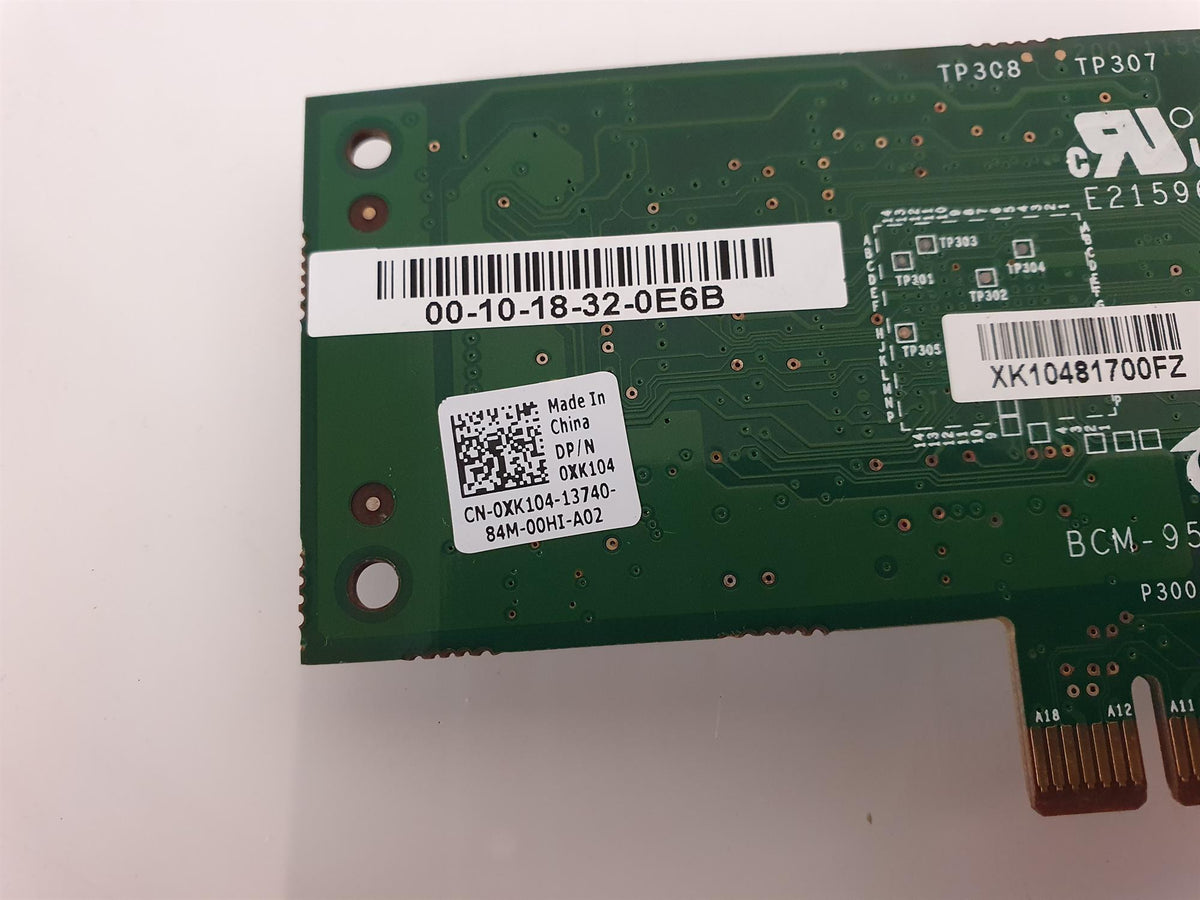Dell Broadcom BCM95722A2202G PCI-E Gigabit Network Interface Card 0XK104 XK104