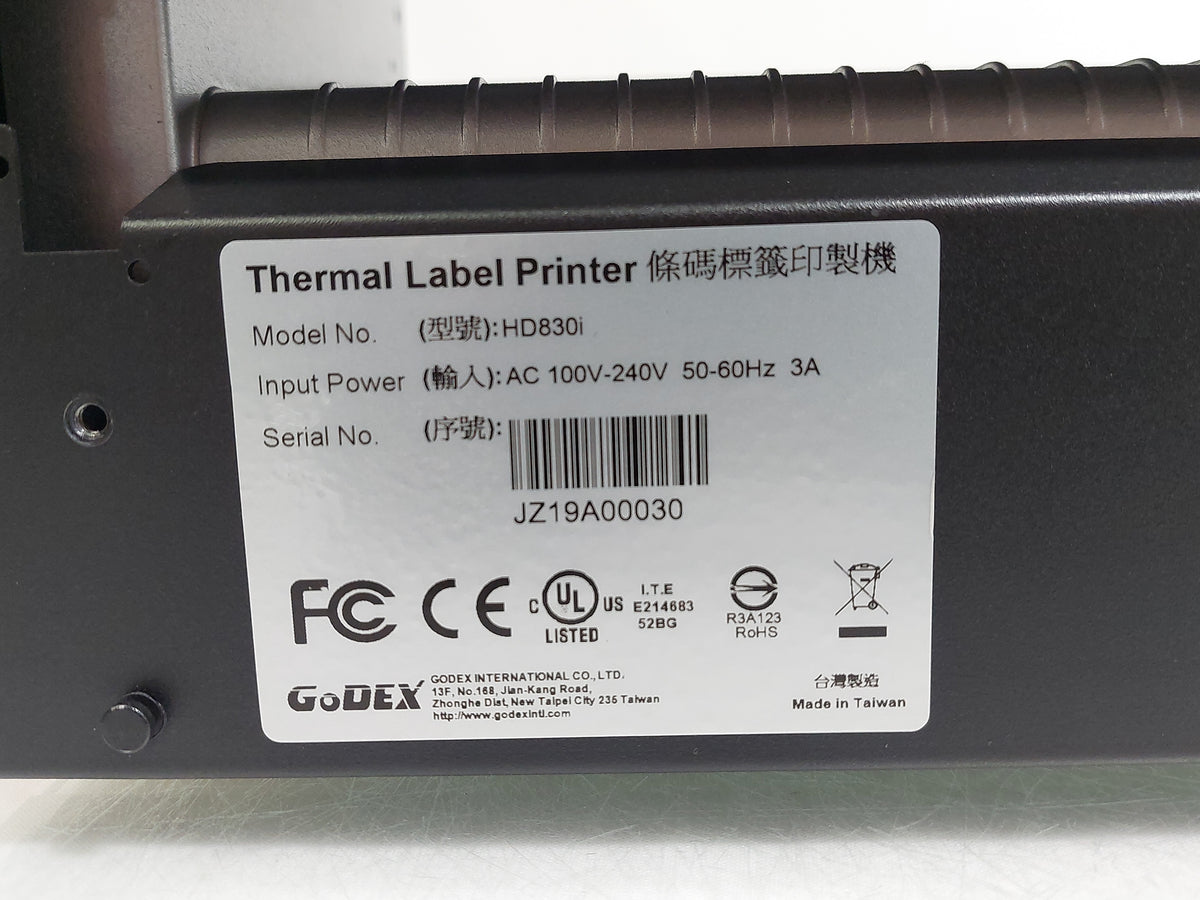 GoDEX HD830i 8-Inch Industrial Thermal Transfer Printer - Spares or Repairs