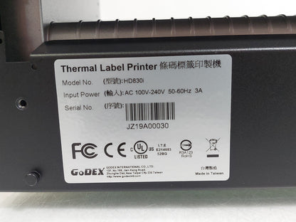 GoDEX HD830i 8-Inch Industrial Thermal Transfer Printer - Spares or Repairs