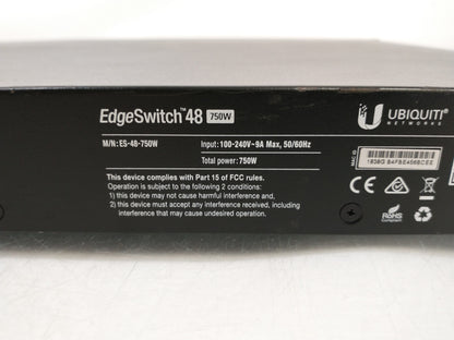 Ubiquiti EdgeSwitch ES-48-750W 48 Port Managed PoE+ Gigabit Switch 10G SFP+
