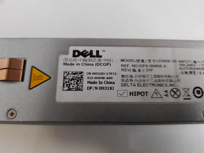 Dell PowerEdge R410 500W Server Power Supply Unit 0H318J H318J