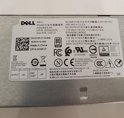 Dell Optiplex 3060 200W Power Supply Unit 0CGFJT CGFJT