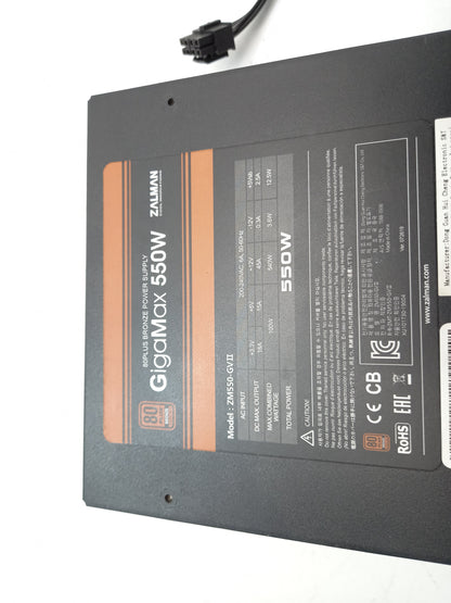 Zalman GigaMax 550W ATX Non-Modular Power Supply Unit ZM550-GVII