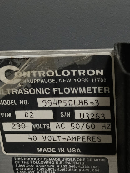 Controlotron 994P5GLMB-3 Uniflow Universal Transit-Time Flowmeter