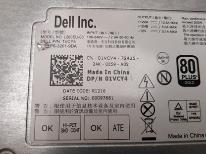 Dell OptiPlex 7010 9010 780 790 990 200W Power Supply Unit 01VCY4 1VCY4